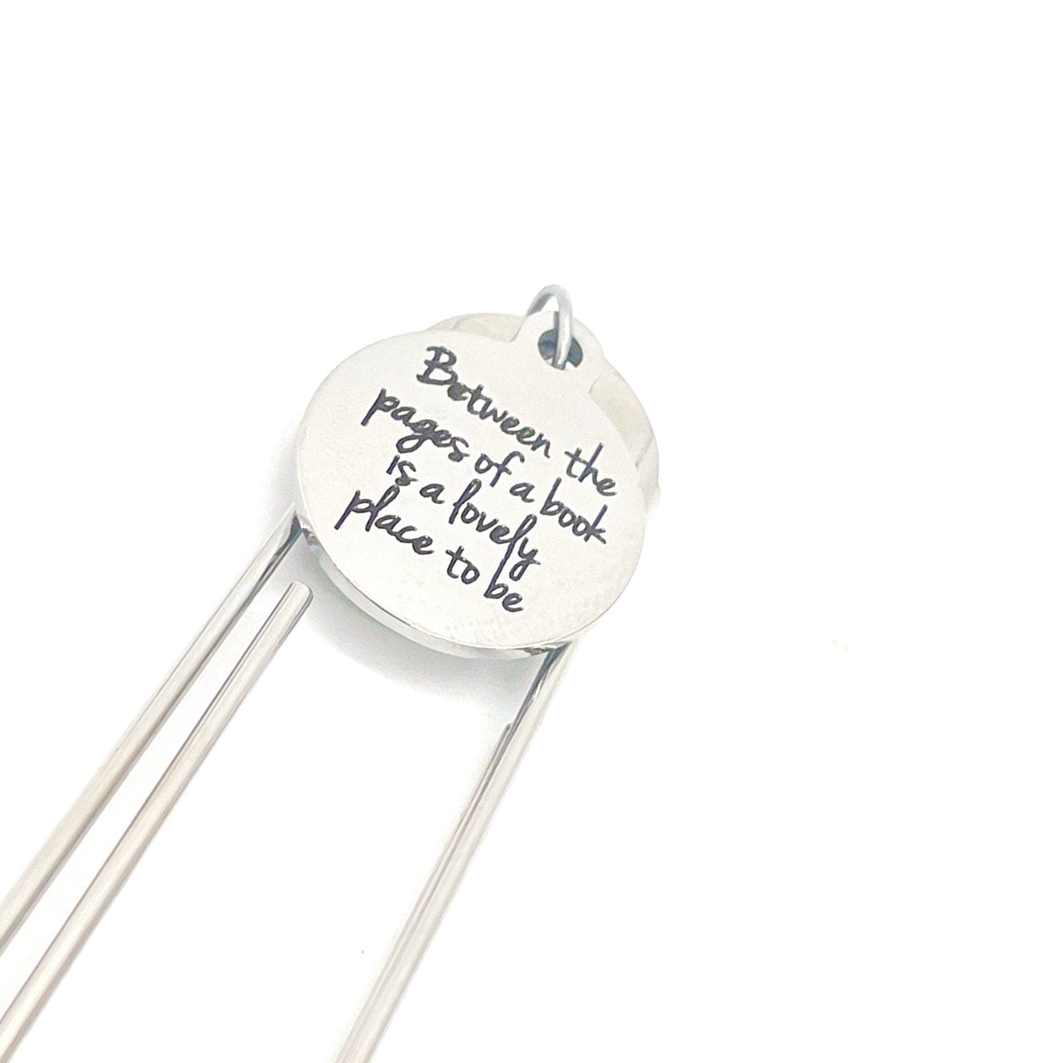 Reader Gift, Between The Pages Of A Book Is A Lovely Place To Be Charm Bookmark, Paperclip Bookmark, Gift For Her, Book Lover Gift