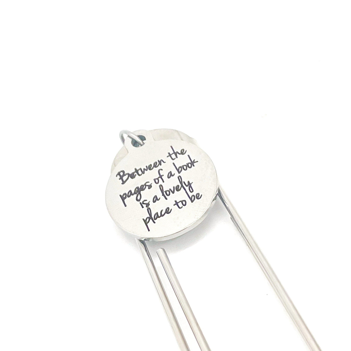 Reader Gift, Between The Pages Of A Book Is A Lovely Place To Be Charm Bookmark, Paperclip Bookmark, Gift For Her, Book Lover Gift