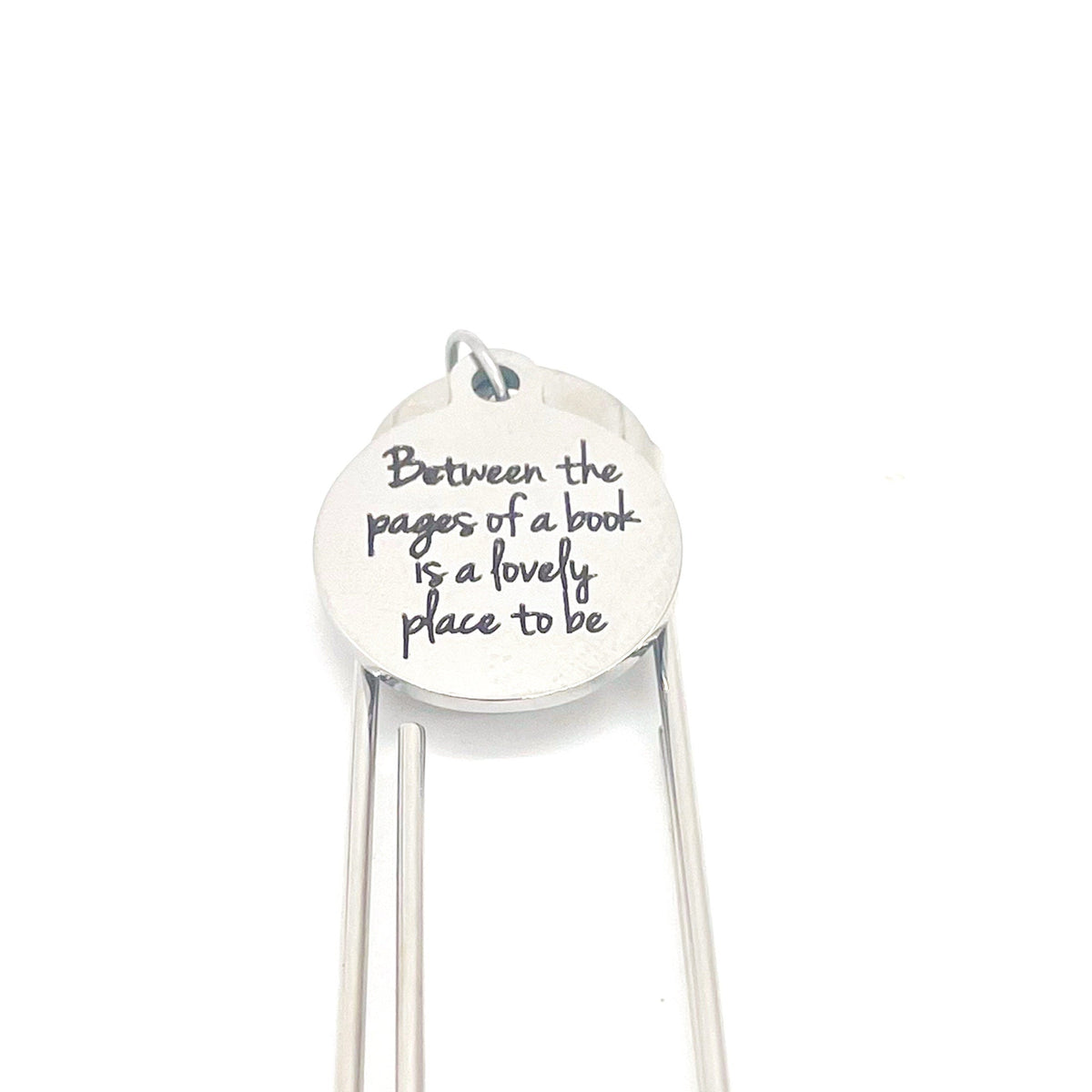 Reader Gift, Between The Pages Of A Book Is A Lovely Place To Be Charm Bookmark, Paperclip Bookmark, Gift For Her, Book Lover Gift