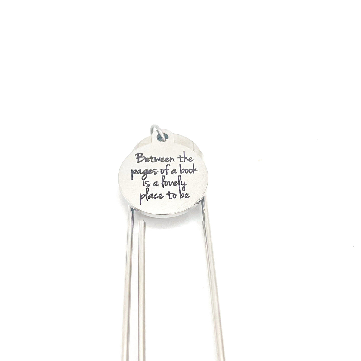 Reader Gift, Between The Pages Of A Book Is A Lovely Place To Be Charm Bookmark, Paperclip Bookmark, Gift For Her, Book Lover Gift