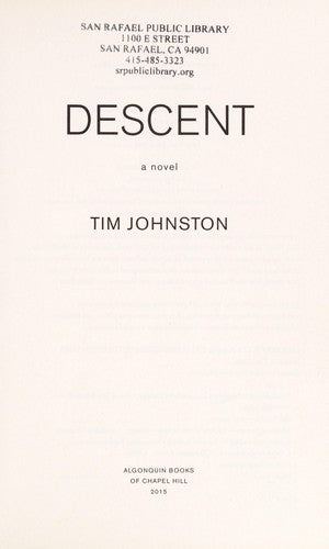Descent by Tim Johnston - book cover